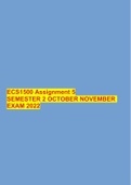 ECS1500 Assignment 5 SEMESTER 2 OCTOBER NOVEMBER EXAM 2022