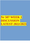 Nr 507 WEEK 1 DISCUSSION LATEST 2022/2023