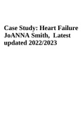 Case Study: Heart Failure  JoANNA Smith,  Latest updated 2022/2023