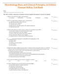 Complete Test Bank Microbiology Basic and Clinical Principles 1st Edition Norman McKay  Questions & Answers with rationales (Chapter 1-21)