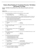 Complete Test Bank Modern Blood Banking & Transfusion Practices 7th Edition Harmening  Questions & Answers with rationales (Chapter 1-29)