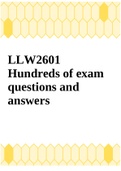 LLW2601 Hundreds of exam questions and answers