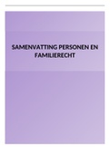 Volledige samenvatting personen- en familierecht (cijfer 9)