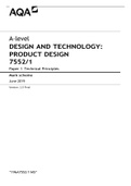   A-level DESIGN AND TECHNOLOGY: PRODUCT DESIGN 7552