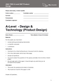   A-level DESIGN AND TECHNOLOGY: PRODUCT DESIGN 7552