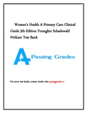 Test Bank for Women’s Health A Primary Care Clinical Guide 5th Edition Youngkin Schadewald Pritham 