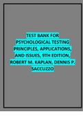 TEST BANK FOR PSYCHOLOGICAL TESTING PRINCIPLES, APPLICATIONS, AND ISSUES, 9TH EDITION UPDATE BY ROBERT M. KAPLAN, DENNIS P. SACCUZZO.pdf