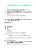 ATI Nutrition Study Guide Outline (Latest 2022/2023)