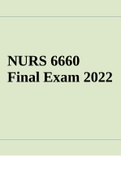 NURS 6660 Final Exam 2022