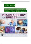 TEST BANK FOR ADAM’S PHARMACOLOGY FOR NURSES: A PATHOPHYSIOLOGIC APPROACH, |7TH EDITION | ALL CHAPTERS | UPDATED 2024