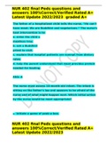 NUR 402 final Peds questions and answers 100%Correct/Verified Rated A+ Latest Update 2022/2023  graded A+