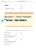 OB EXAM 1 - FAMILY NURSING #1.