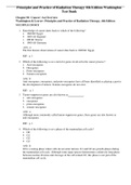 Complete Test Bank Principles and Practice of Radiation Therapy 4th Edition Washington  Questions & Answers with rationales (Chapter 1-38)