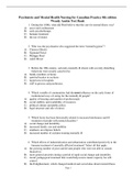 Complete Test Bank Psychiatric and Mental Health Nursing for Canadian Practice 4th edition Wendy Austin Questions & Answers with rationales (Chapter 1-35)