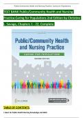 Public / Community Health and Nursing Practice: Caring for Populations, 2nd Edition TEST BANK by Christine L. Savage, Verified Chapters 1 - 22, Complete Newest Version