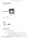 Charlie Snow Age: 6 years Diagnosis: Anaphylaxis| Feedback Log & Score 96% - COMPLETE.