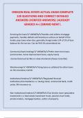 OREGON REAL ESTATE ACTUAL EXAM COMPLETE  120 QUESTIONS AND CORRECT DETAILED ANSWERS (VERIFIED ANSWERS) |ALREADY GRADED A+||BRAND NEW!!.
