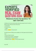 Phlebotomy Practice Test Questions/ 90+ Q&A/ 2024-2025.  