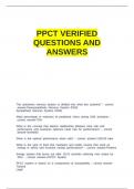 PPCT VERIFIED QUESTIONS AND ANSWERS.