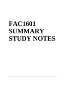 FAC1601 SUMMARY STUDY NOTES