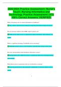 2025/2024 Practice Assessment: Nurse's  Touch: Nursing Informatics and  Technology Practice Assessment (ATI) 100% Correct Answers |VERIFIED|