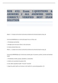 NURSING NR 452 GREEN LIGHT QUESTIONS & ANSWERS 2 ALL ANSWERS 100% CORRECT/VERIFIED BEST EXAM SOLUTION GUARANTEED SUCCESS