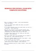 WORKDAY PRO PAYROLL EXAM WITH COMPLETE SOLUTIONS.