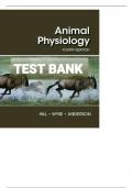 ANIMAL PHYSIOLOGY 4TH EDITION TEST BANK BY HILLS, WYSE, ANDERSON