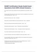  RAMP Certification Study Guide Exam Questions And 100% Actual Answers.