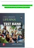 Test Bank for A Topical Approach to Lifespan Development 10th Edition By John Santrock.