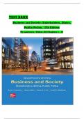 Test bank for business and society stakeholders ethics public policy 17th edition by anne lawrence Latest Update