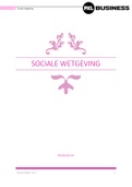 Samenvatting sociale wetgeving 