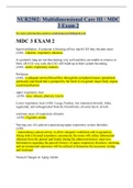 NUR2502 Multidimensional Care III / MDC 3 Exam 2