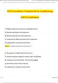 HVAC Excellence Commercial Air Conditioning ESCO Certification (2024 / 2025) Questions with Verified Answers, 100% Guarantee Pass Score