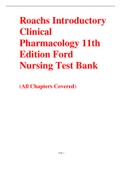 Roachs Introductory Clinical Pharmacology 11th Edition Ford Nursing Test Bank