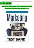 TEST BANK FOR MARKETING: REAL PEOPLE, REAL CHOICES, 10TH EDITION BY MICHAEL R. SOLOMON, GREG W. MARSHALL AND ELNORA W. STUART