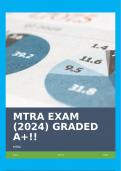 MTRA EXAM (2024) GRADED A+!!