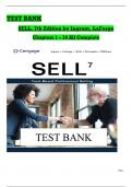 Test Bank for SELL 7th Edition Ingram (All Chapters included)