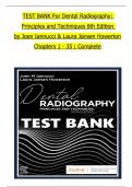 TEST BANK For Dental Radiography: Principles and Techniques 6th Edition by Joen Iannucci & Laura Jansen Howerton,  All Chapters 1 to 35 complete Verified editon ISBN:9780323695510