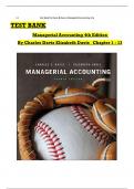 Test Bank - for Managerial Accounting 4th Edition by Charles E. Davis, Elizabeth Davis, All Chapters |Complete Guide A+