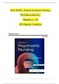 TEST BANK For Keltners Psychiatric Nursing, 9th Edition By Debbie Steele, All Chapters 1 to 36 complete Verified editon ISBN:9780323791960