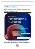 Test Bank Complete For Keltner’s Psychiatric Nursing, 9th Edition, (Debbie Steele- 2022) All Units| All Chapters 1-36