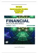 TEST BANK for Financial Accounting, 13th Edition by C William Thomas and Wendy M. Tietz Verified All 1-12 Chapters Covered ,Latest Edition 