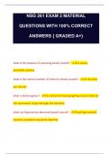 NSG 261 EXAM 2 MATERIAL QUESTIONS WITH 100% CORRECT  ANSWERS { GRADED A+}