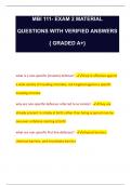 MBI 111- EXAM 2 MATERIAL QUESTIONS WITH VERIFIED ANSWERS  { GRADED A+}