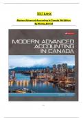 Modern Advanced Accounting In Canada 9th Edition by Hilton Murray, Herauf Darrell-Test Bank All 1-12  Chapters Covered ,Latest Edition ISBN: 9781259654695