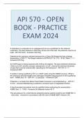 API 570 - OPEN BOOK - PRACTICE EXAM 2024