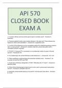 API 570 CLOSED BOOK EXAM A