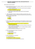 NURS MISC PHAERMACOLOGY FINAL EXAM QUESTIONS AND COMPLETE ANSWERS