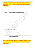 NUR 6512 MIDTERM EXAM QUESTIONS & ANSWERS ALL ANSWERS 100% CORRECT LATEST UPDATE 2022/2023 GRADED A+